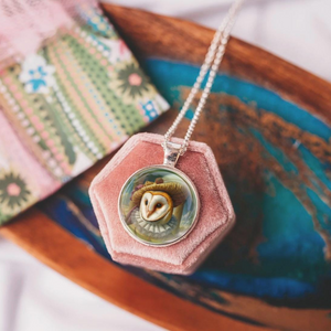 Fantasy owl pendant necklace for witchy aesthetic lovers - Whimsy Spirit Shop