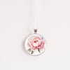 Pink peony pendant necklace for November birthdays - Whimsy Spirit Shop