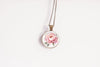 Pink peony pendant necklace for November birthdays - Whimsy Spirit Shop