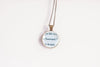 Book Lover Necklace, Literary Pendant with Quote