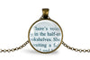 Literary Necklace from Rescued Book – Unique Gift for Scottish Romance Fans