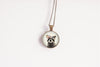 Floral Raccoon Necklace, Woodland Charm Jewelry, Animal Lover Gift