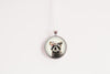 Floral Raccoon Necklace, Woodland Charm Jewelry, Animal Lover Gift