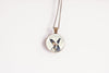 Floral rabbit pendant necklace, animal lover bunny jewelry - Whimsy Spirit Shop