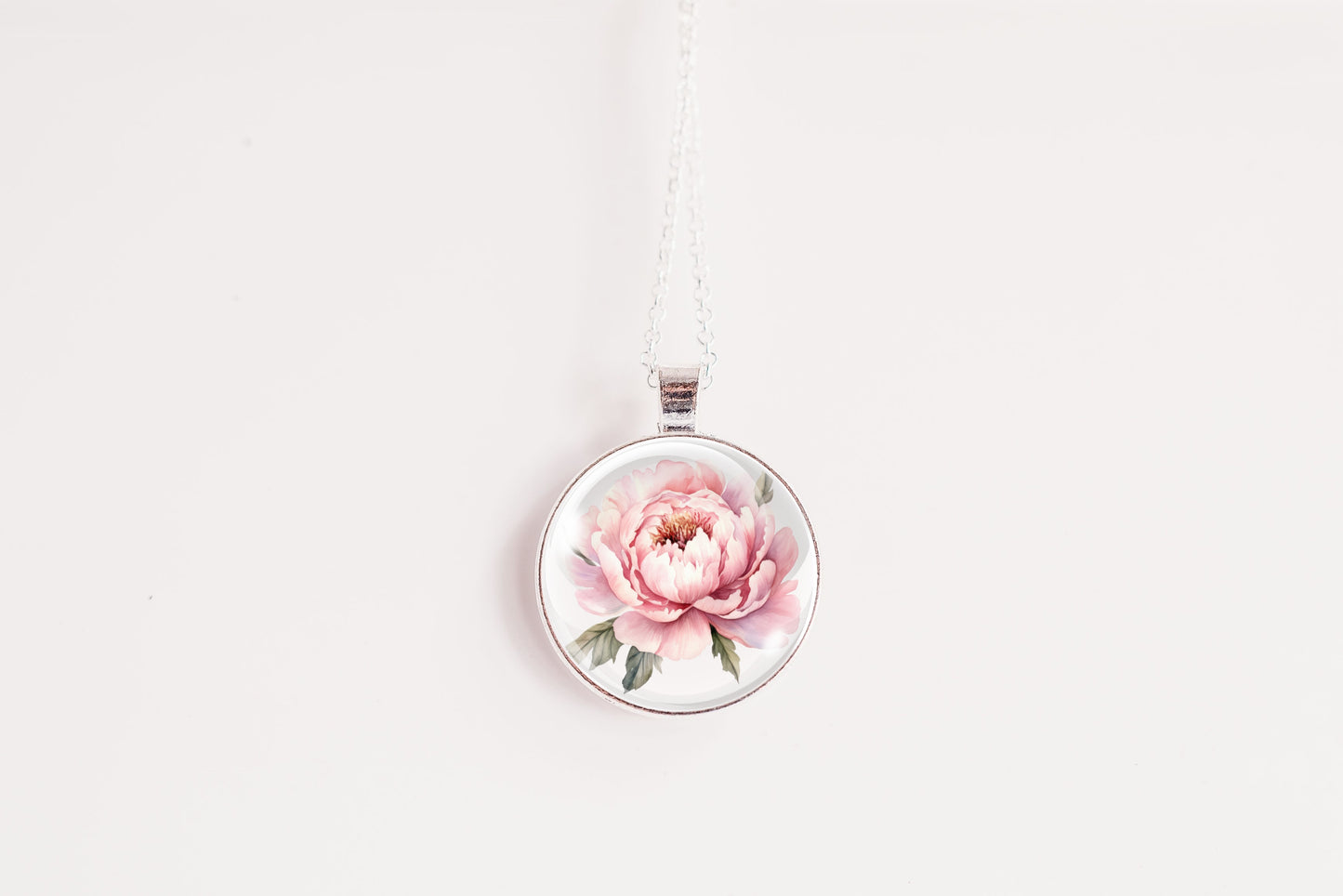 Elegant Peony Floral Necklace - November Birthflower Gift