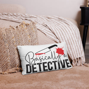 True Crime Lumbar Pillow - Double-Sided Fun for Mystery Lovers Throw Pillows Whimsy Spirit Store Default Title  