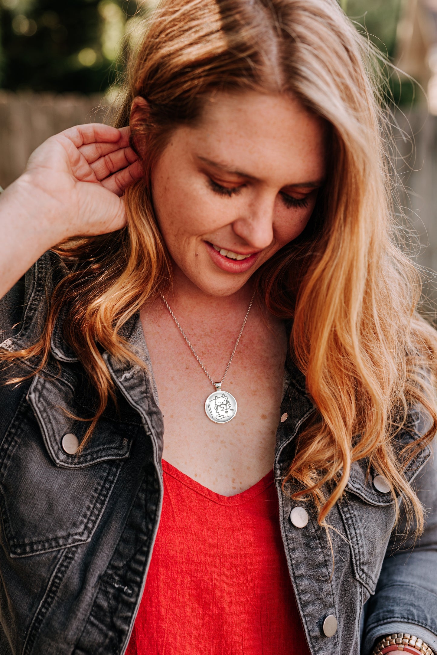 Bookish Cat Necklace - Cozy Pet Lover Jewelry for Readers