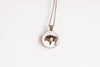 Floral buffalo pendant necklace, bison animal lover jewelry - Whimsy Spirit Shop