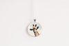 Giraffe pendant necklace with floral crown, safari jewelry gift