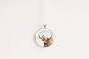 Floral crown Highland cow necklace, farm animal pendant - Whimsy Spirit Shop