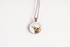 Floral crown Highland cow necklace, farm animal pendant - Whimsy Spirit Shop