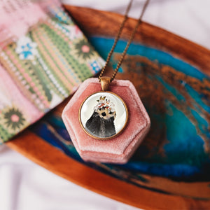 Cute sea otter necklace for women, ocean animal lover gift - Whimsy Spirit Shop