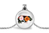Hippo Necklace With Floral Design – Wildlife Safari Nature Pendant Jewelry