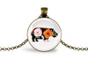 Hippo Necklace With Floral Design – Wildlife Safari Nature Pendant Jewelry