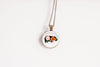 Hippo Necklace With Floral Design – Wildlife Safari Nature Pendant Jewelry – Bronze