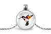 Hummingbird Necklace With Floral Design – Garden Nature Nature Pendant Jewelry