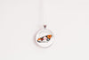 Iguana Necklace With Floral Design – Tropical Exotic Nature Pendant Jewelry – Silver