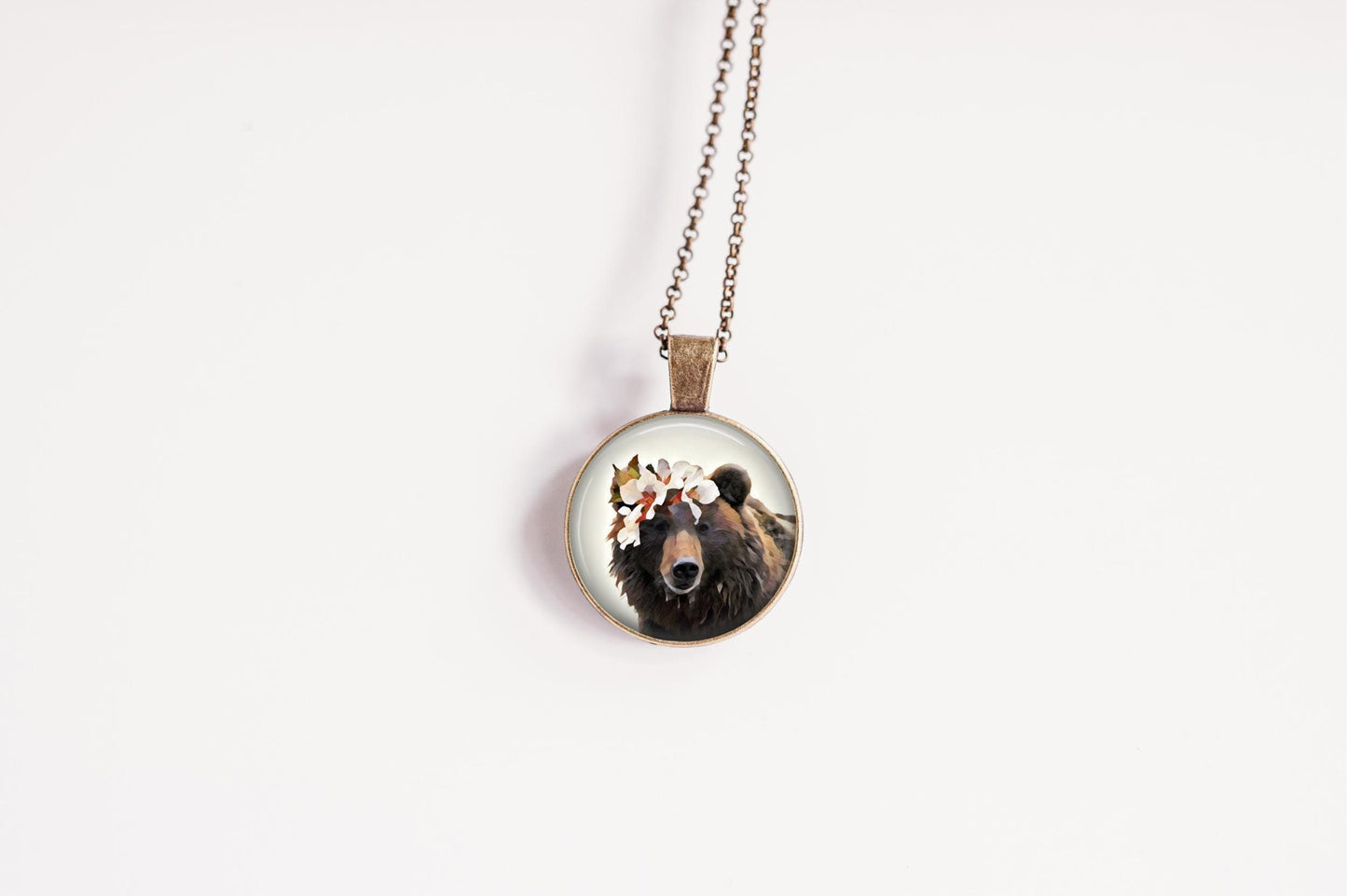 Bear Necklace, Whimsical Animal Jewelry, Nature-Inspired Gift
