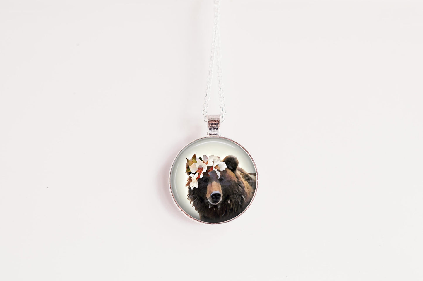 Bear Necklace, Whimsical Animal Jewelry, Nature-Inspired Gift