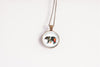 Floral Bear Necklace - Nature Lover Pendant - Woodland Animal Jewelry