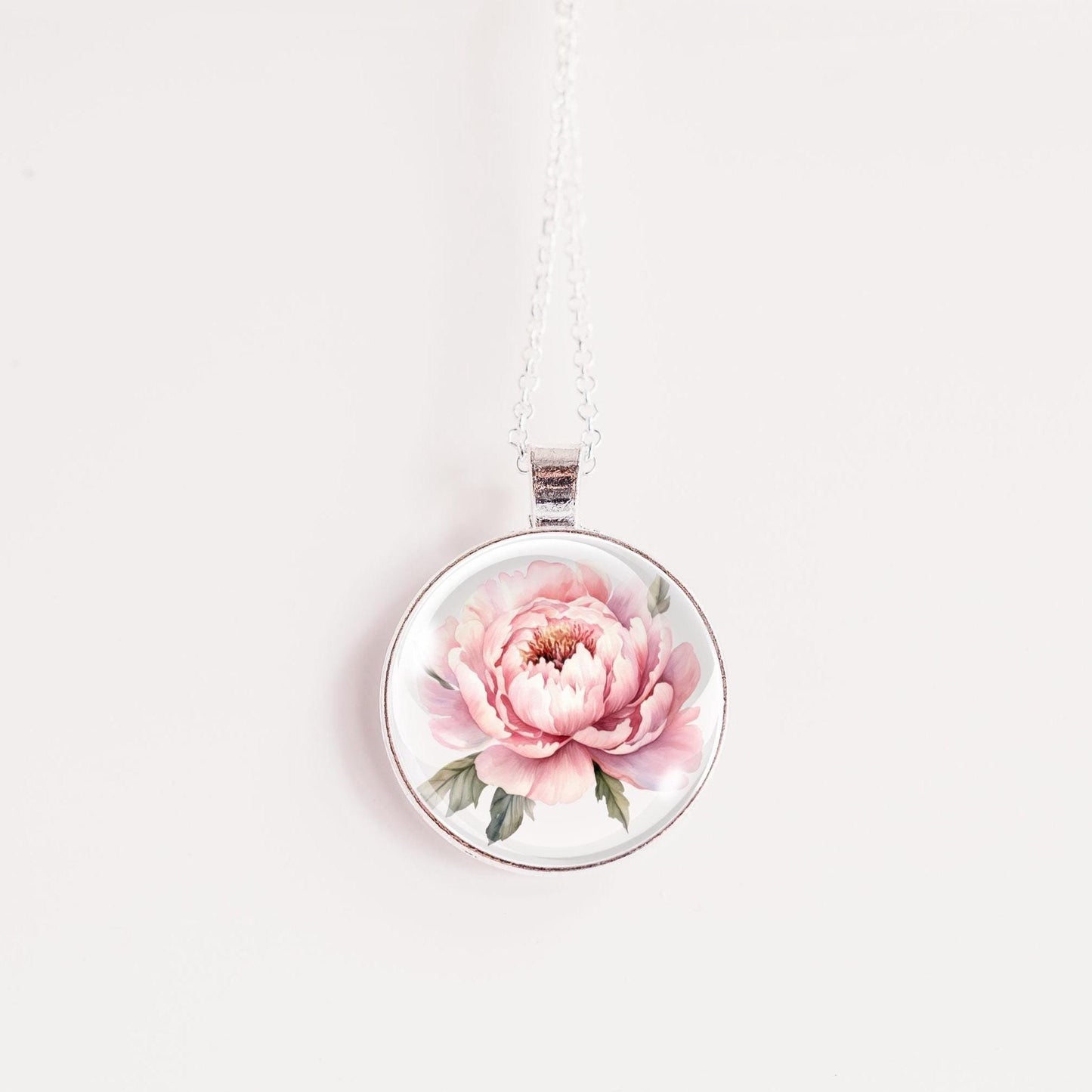 Peony Pendant Necklace – Romantic Floral Jewelry Gift for Her