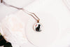 Black Cat Necklace – Floral Wildflower Pendant