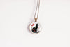 Black Cat Necklace – Floral Wildflower Pendant