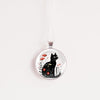 Black Cat Necklace – Floral Wildflower Pendant
