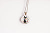 Black Cat and Flowers Necklace: Whimsical Feline Jewelry