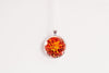 Marigold Pendant Necklace: October Birth Flower Jewelry