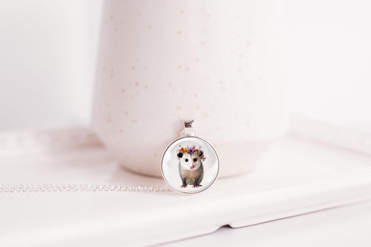 Opossum Necklace – Whimsical Cottagecore Animal Jewelry