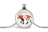 Lynx Necklace With Floral Design – Wildcat Nature Nature Pendant Jewelry