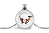 Narwhal Necklace With Floral Design – Magical Ocean Nature Pendant Jewelry