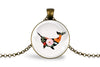 Narwhal Necklace With Floral Design – Magical Ocean Nature Pendant Jewelry