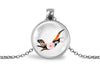 Otter Necklace With Floral Design – Ocean Cute Nature Pendant Jewelry