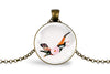 Otter Necklace With Floral Design – Ocean Cute Nature Pendant Jewelry