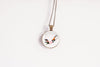 Otter Necklace With Floral Design – Ocean Cute Nature Pendant Jewelry – Bronze
