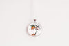 Palm Tree Necklace With Floral Design – Tropical Beach Nature Pendant Jewelry – Silver