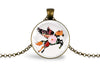 Pegasus Necklace With Floral Design – Mythical Fantasy Nature Pendant Jewelry