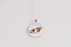 Iguana Necklace With Floral Design – Tropical Exotic Nature Pendant Jewelry