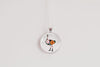 Ostrich Necklace With Floral Design – Exotic Wildlife Nature Pendant Jewelry
