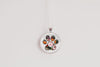 Paw Print Necklace With Floral Design – Pet Memorial Nature Pendant Jewelry