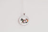 Raccoon Necklace With Floral Design – Woodland Wildlife Nature Pendant Jewelry