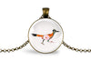 Roadrunner Necklace With Floral Design – Southwest Desert Nature Pendant Jewelry