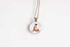 Sea Lion Necklace With Floral Design – Coastal Marine Nature Pendant Jewelry – Bronze