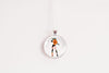 Singer Necklace With Floral Design – Music & Performance Nature Pendant Jewelry – Silver