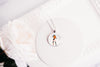 Singer Necklace With Floral Design – Music & Performance Nature Pendant Jewelry – Silver