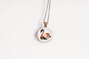 Swan Necklace With Floral Design – Elegant Grace Nature Pendant Jewelry – Bronze