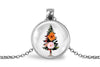 Tree Necklace With Floral Design – Nature Botanical Nature Pendant Jewelry