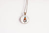 Tree Necklace With Floral Design – Nature Botanical Nature Pendant Jewelry – Bronze